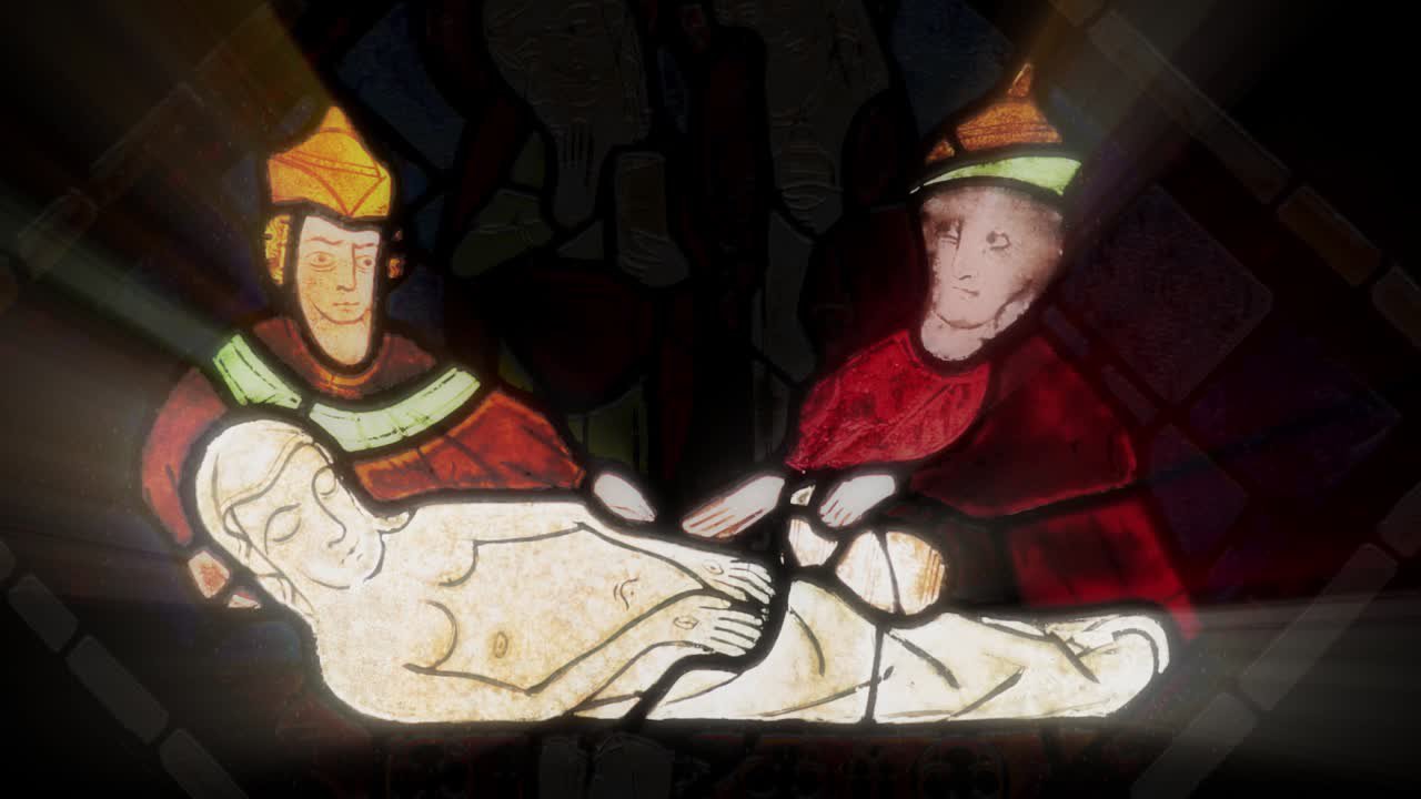 Kirchenfenster zur Grablegung 