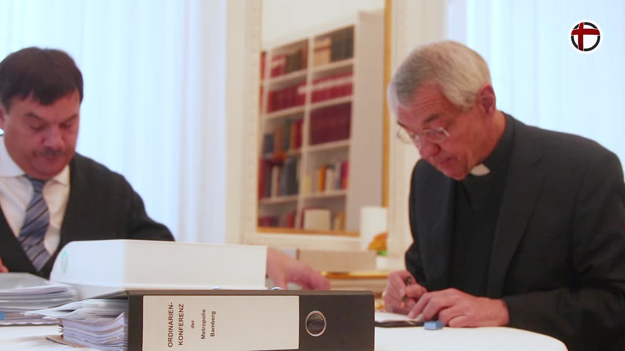 Erzbischof Ludwig Schick bei der Terminabsprache