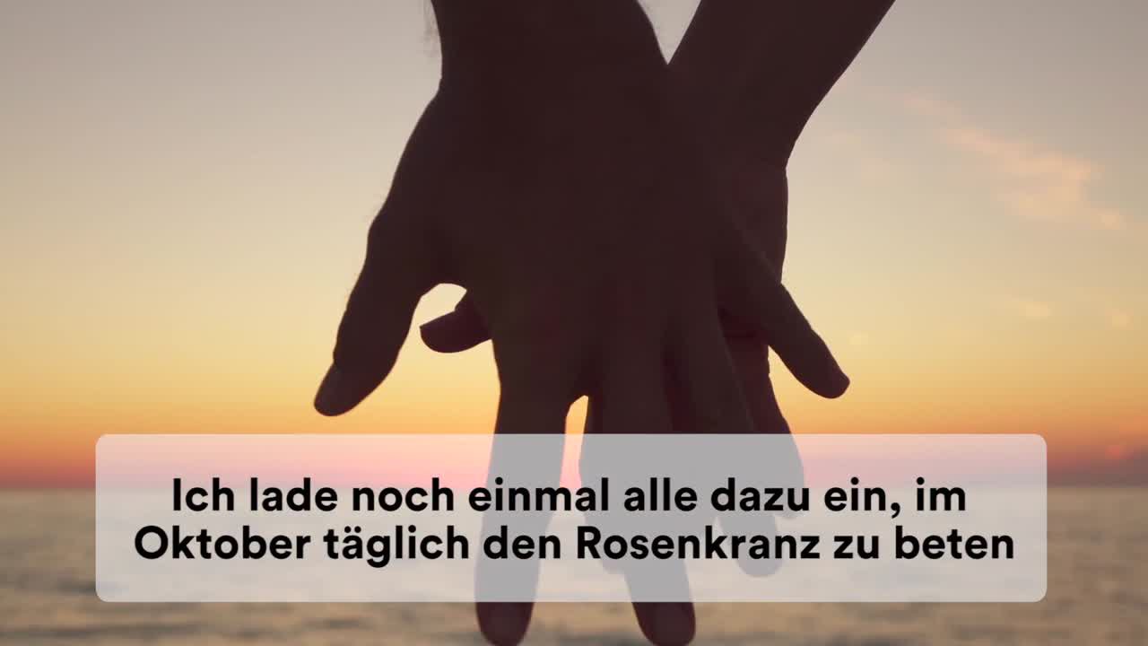 Gebetsanliegen des Papstes: Mit dem Rosenkranz gegen das Böse