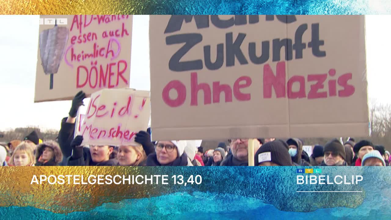 RTL-Bibelclip - Demonstrationen gegen Rechts
