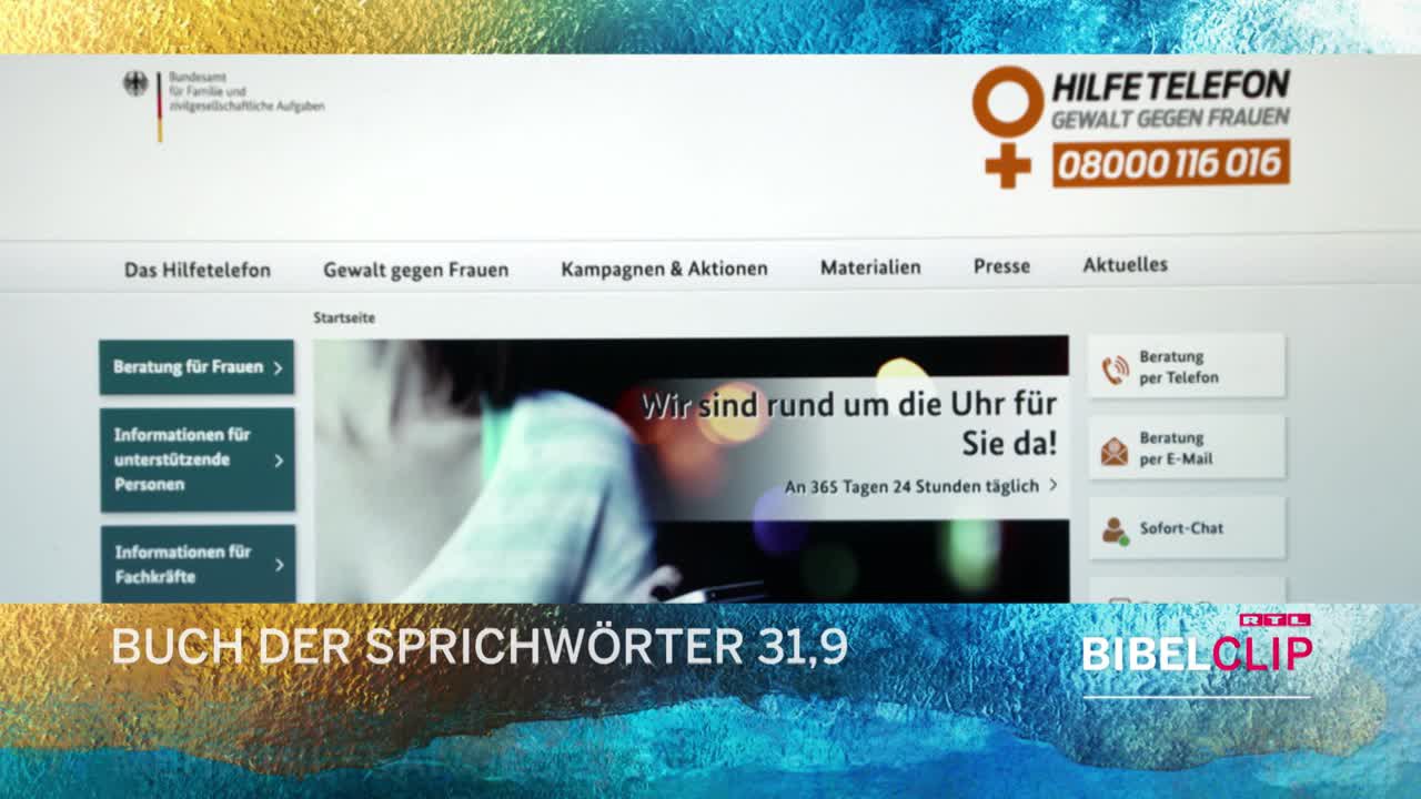 RTL-Bibelclip - Häusliche Gewalt gegen Frauen