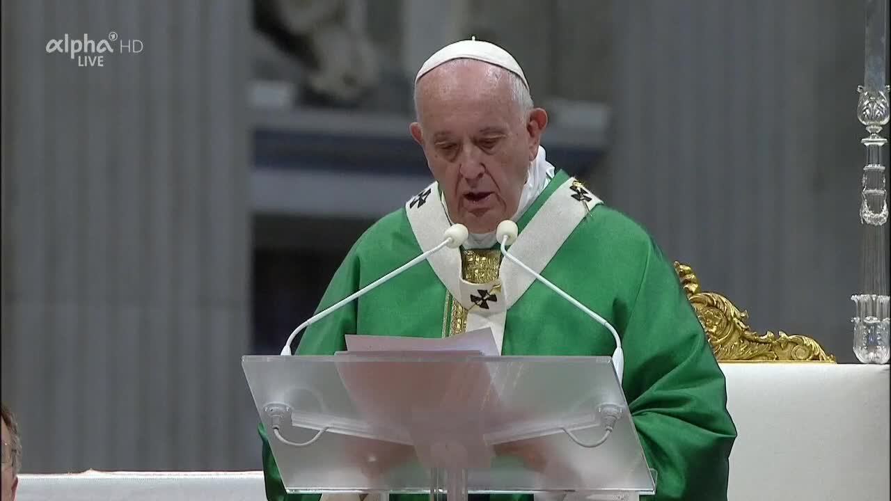 Kath. Gottesdienst mit Papst Franziskus am 27.10.2019