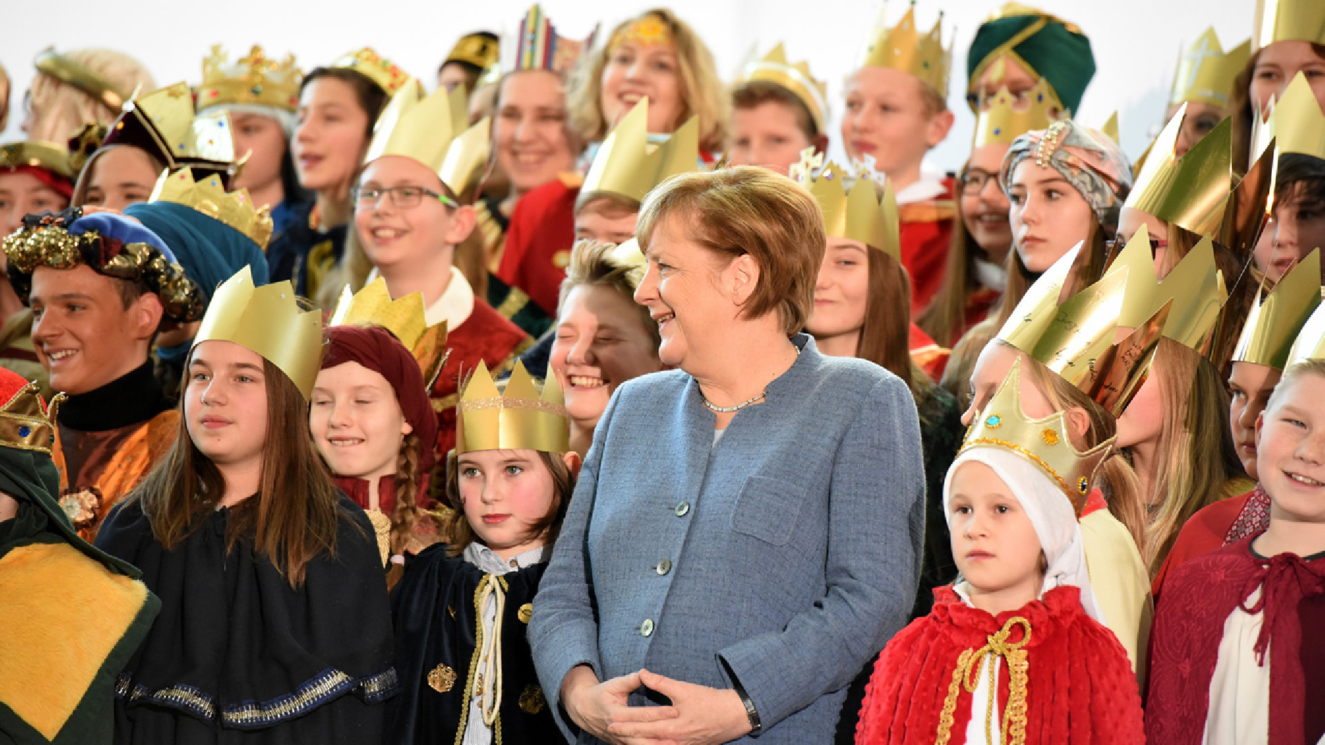 Sternsinger-Zeit bei Bundeskanzlerin Merkel