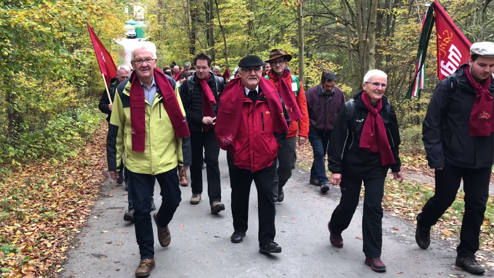 Bischof und Ministerpräsident pilgern auf dem Martinusweg