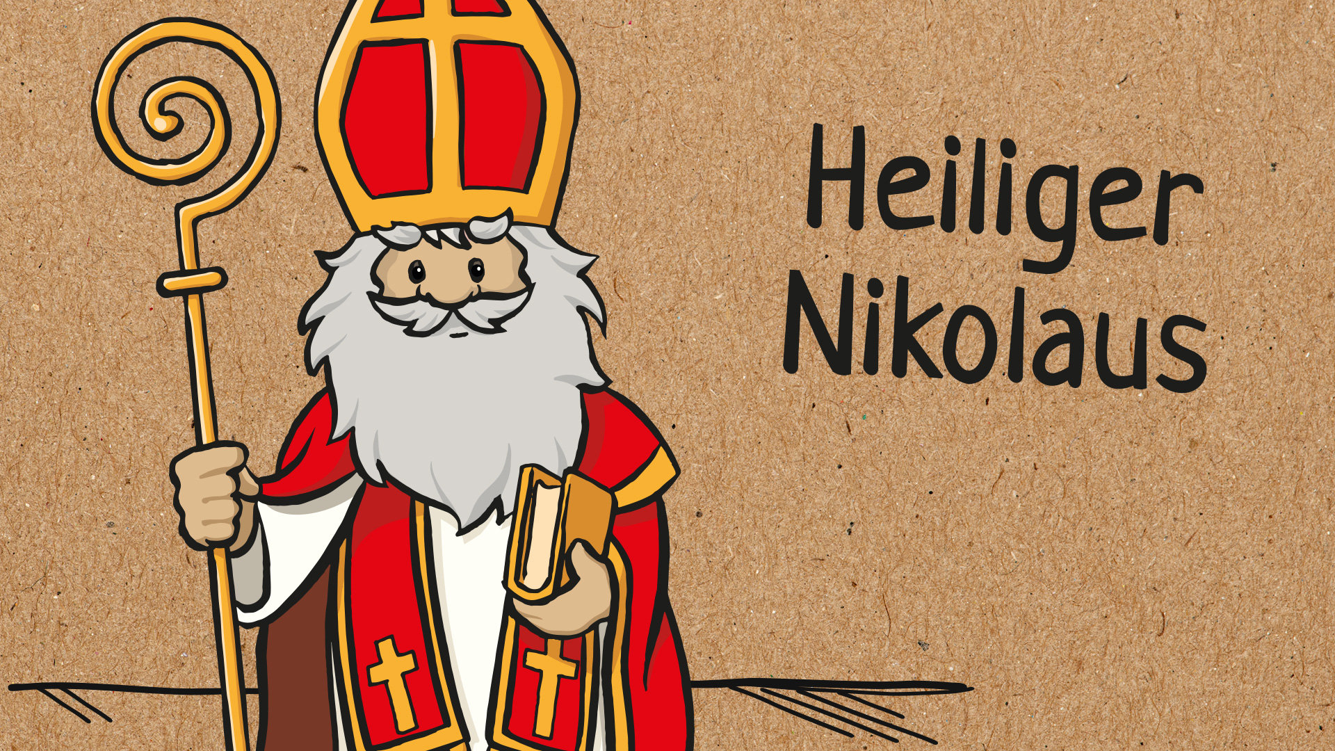 Der heilige Nikolaus erklärt sein Outfit