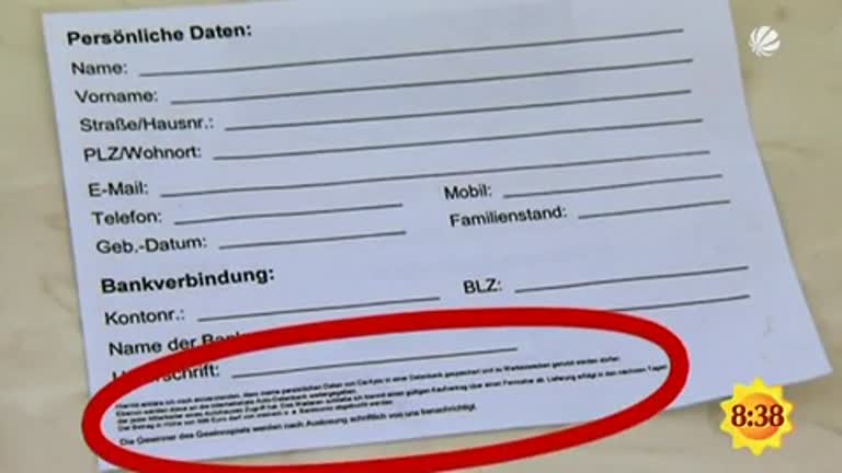 Sat.1 Gewissensfrage (01.02.2011): Persönliche Daten