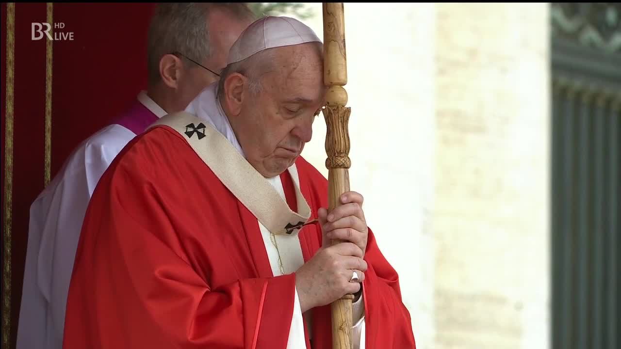 Kath. Gottesdienst und Prozession mit Papst Franziskus aus Rom am 14.04.2019