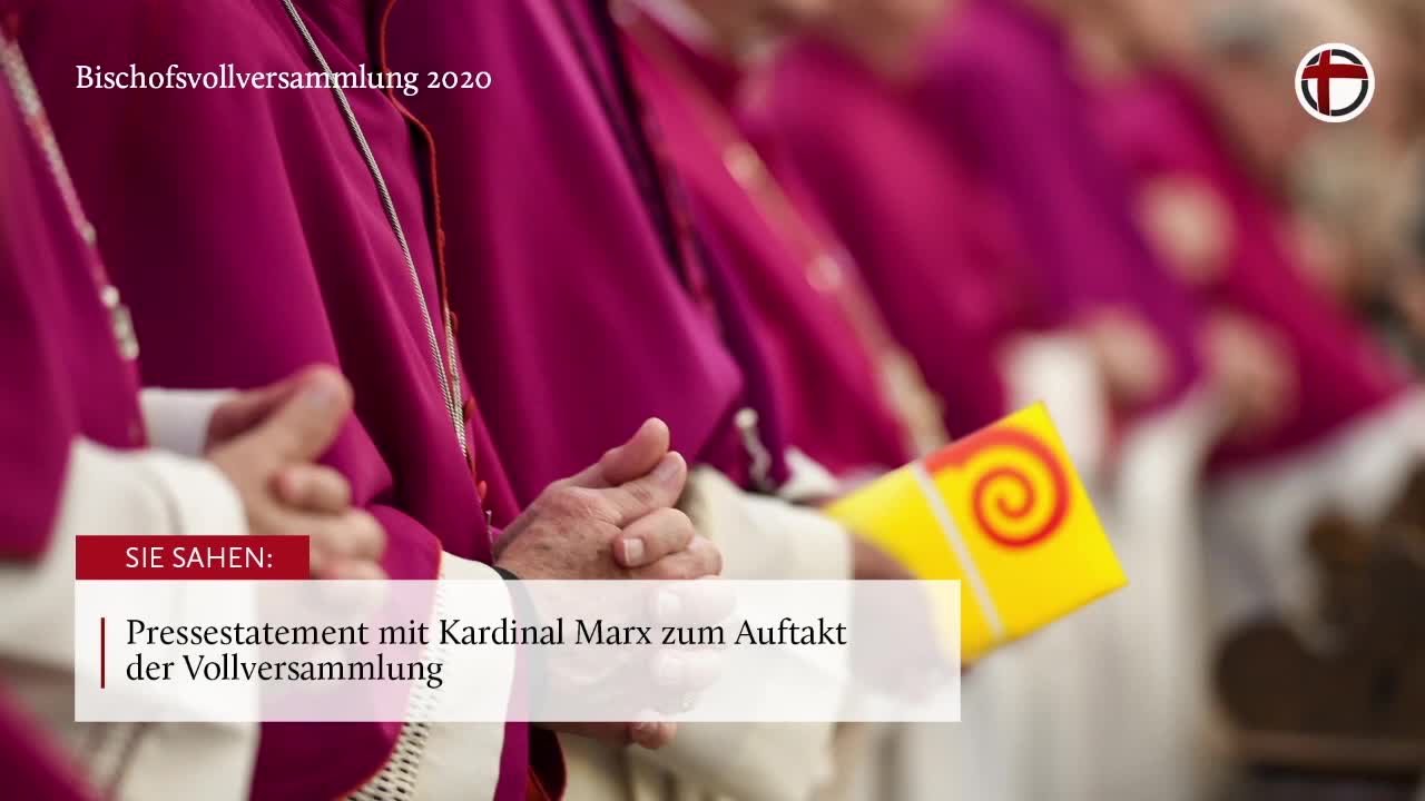 Pressestatement mit Kardinal Marx zum Auftakt der Vollversammlung