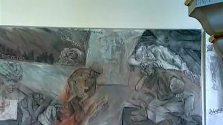 Kreuzweg in Liebfrauen - Station 5 - Simon von Cyrene hilft