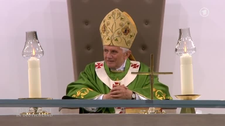 Messe Papst Benedikt am 22.9.2011 im Berliner Olympiastadion, ARD